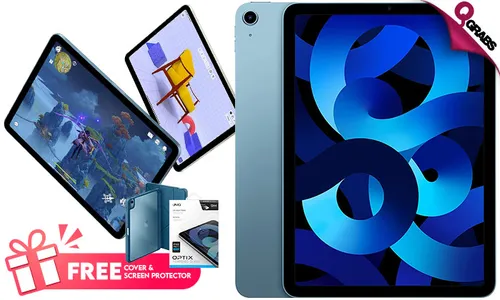Cellular iPad Air 5th Gen 2022 + FREE Cover & Screen Protector!